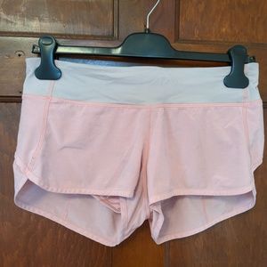Lululemon Light Pink Speed Shorts